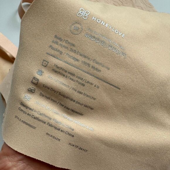 Honeylove Silhouette Roses Bra Women Size 44DD / 44F 3X Floral Wireless Seamless - Picture 7 of 7